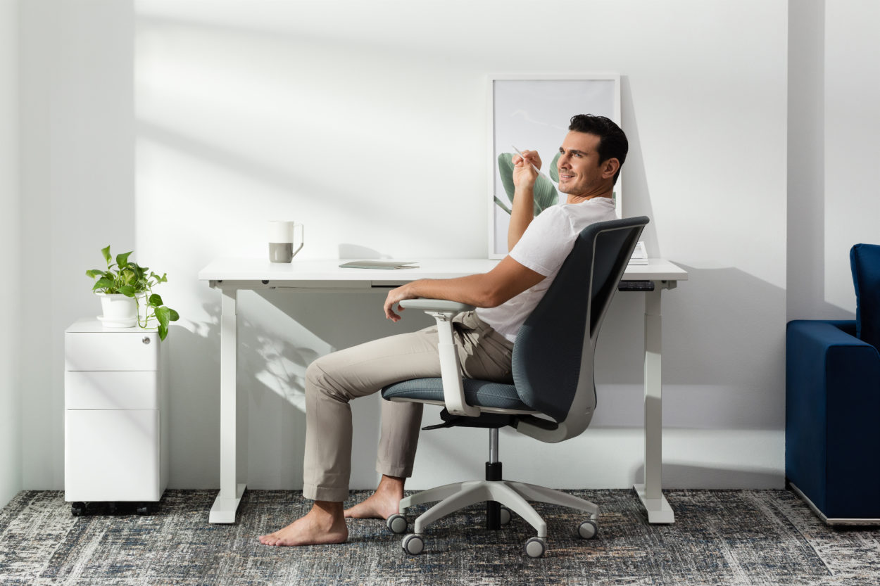 Man in a home office shot professionally